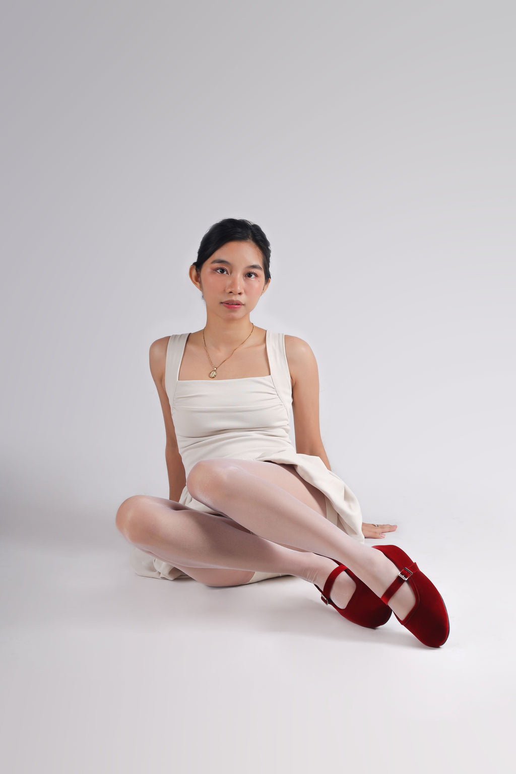 Isabella Ballerina Flats in Rubí