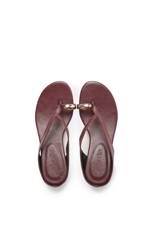 Adela Kitten Wedge in Sangria
