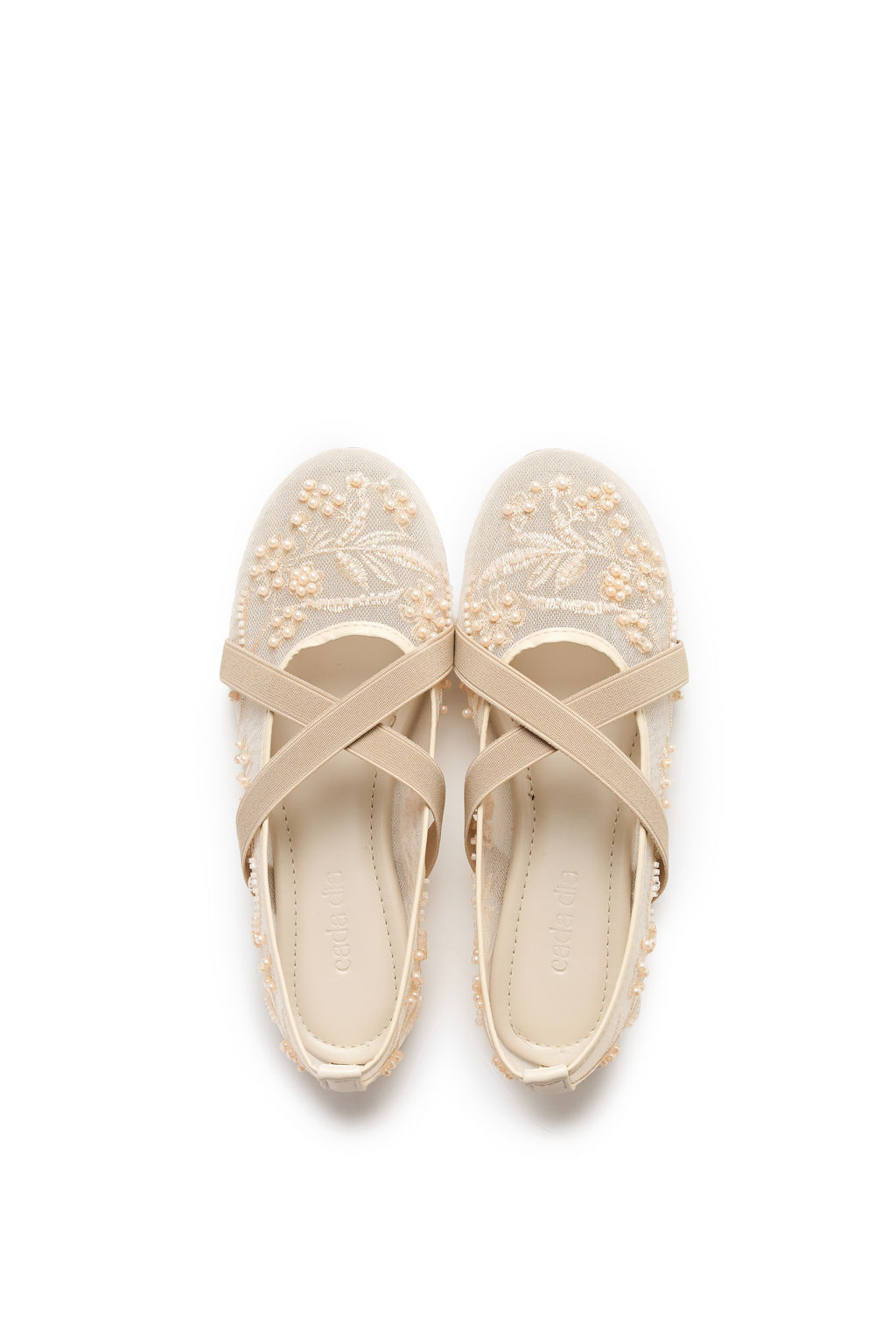 Dalia Ballerina Flats in Beige