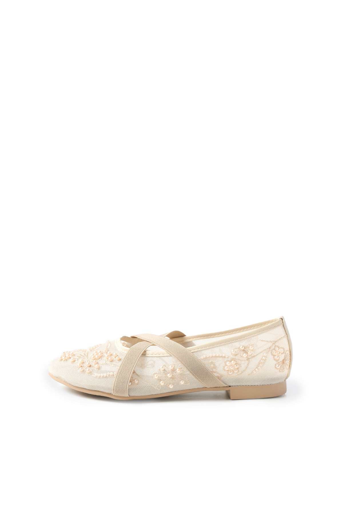 Dalia Ballerina Flats in Beige