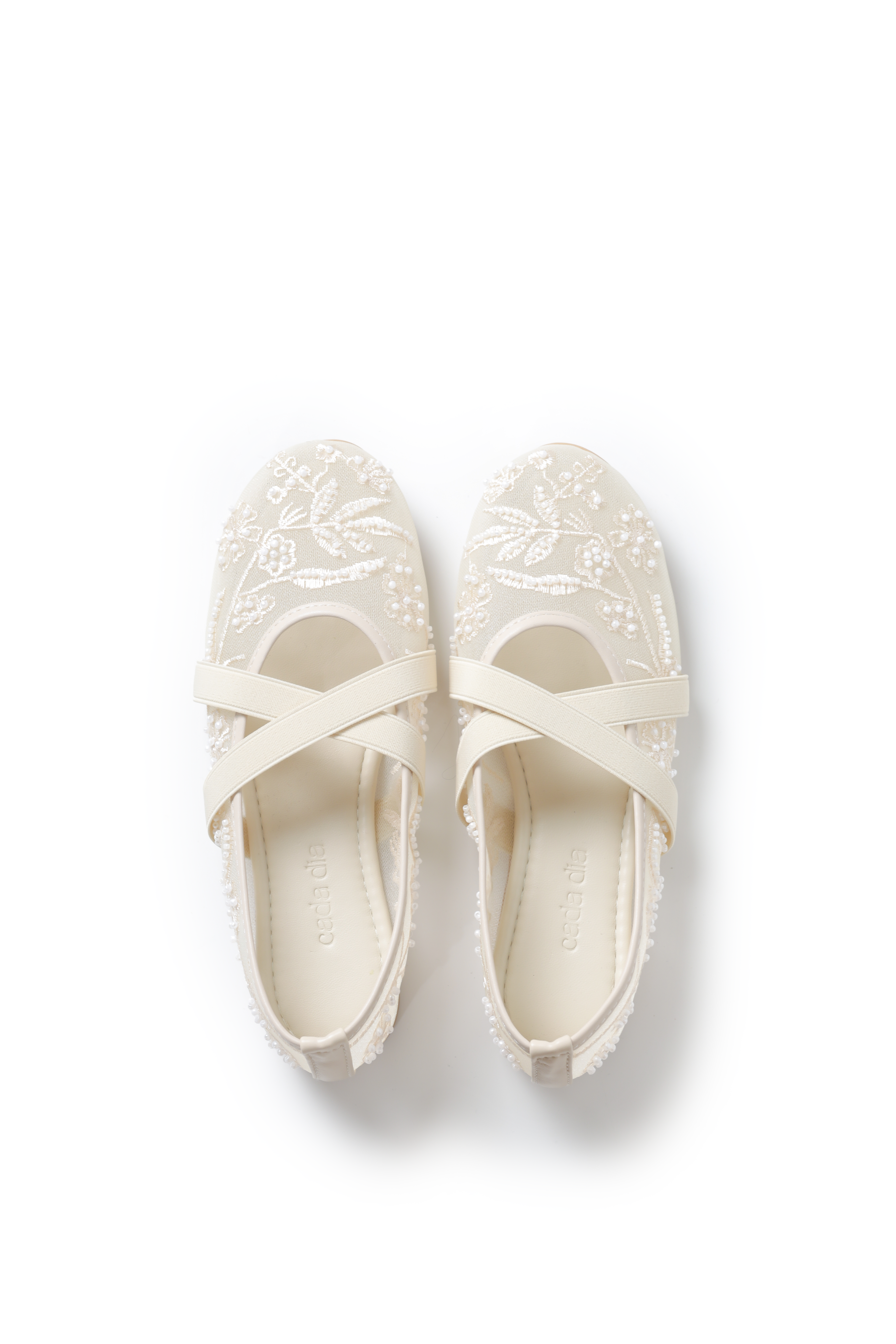 Dalia Ballerina Flats in Blanca