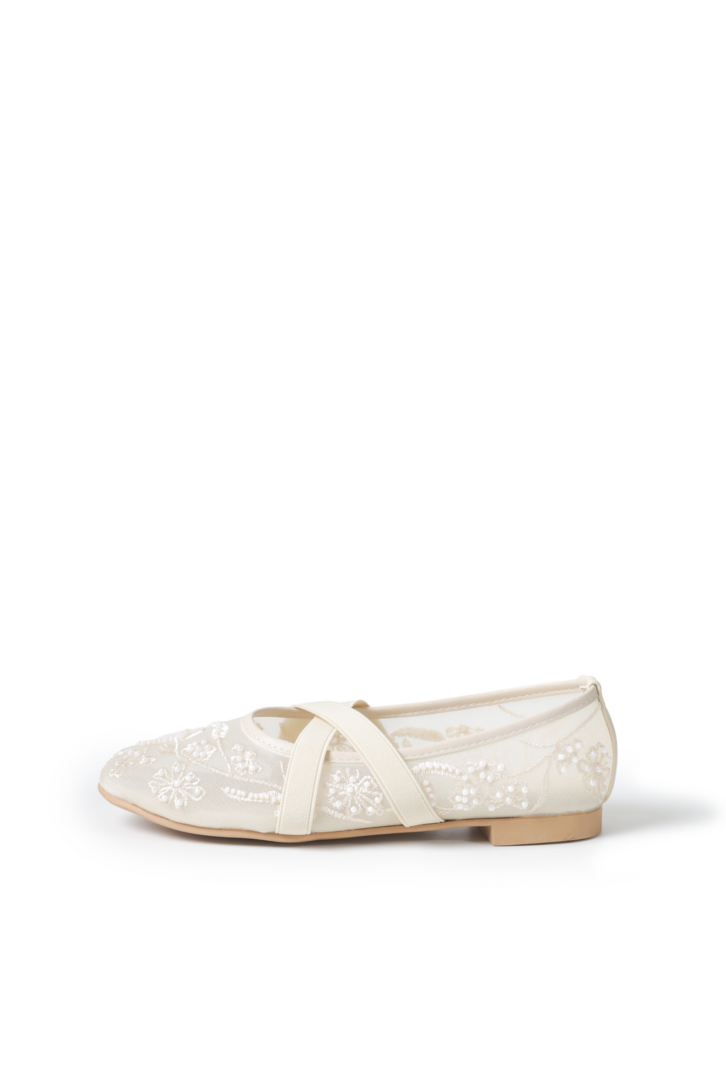 Dalia Ballerina Flats in Blanca