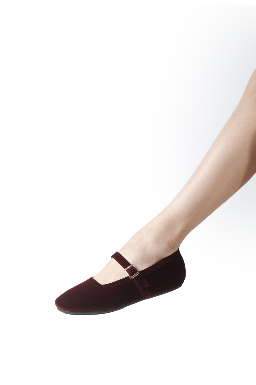 Isabella Ballerina Flats in Borgoña