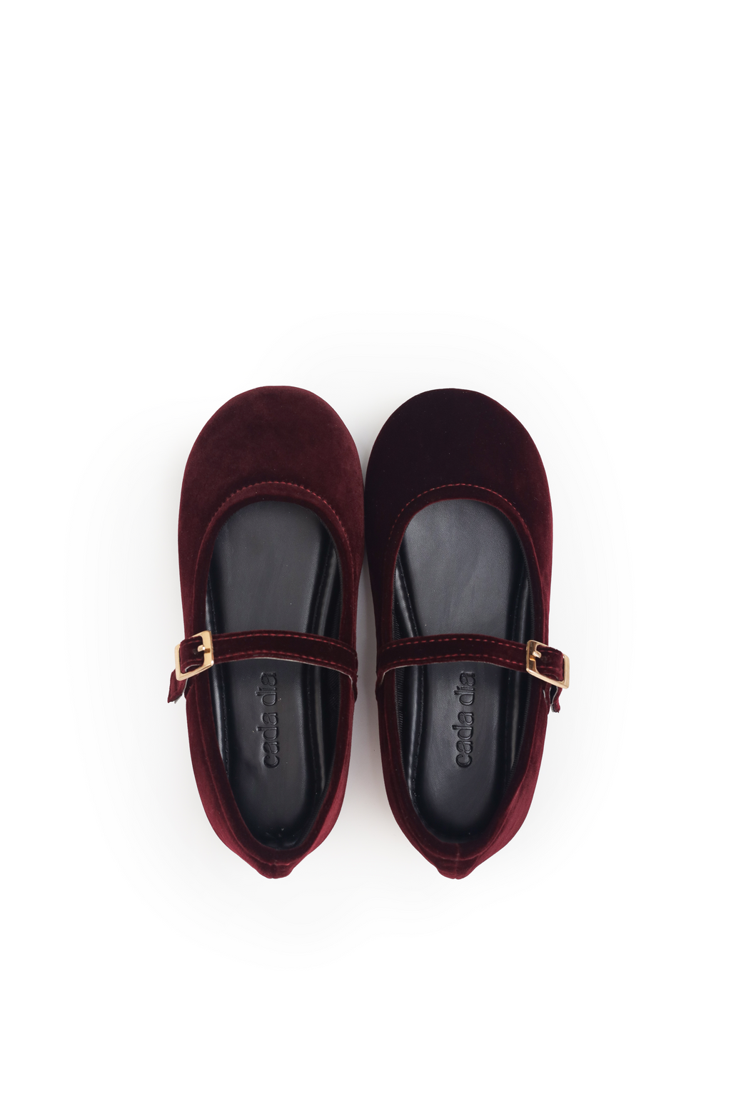 KIDS Isabella Ballerina Flats in Borgoña