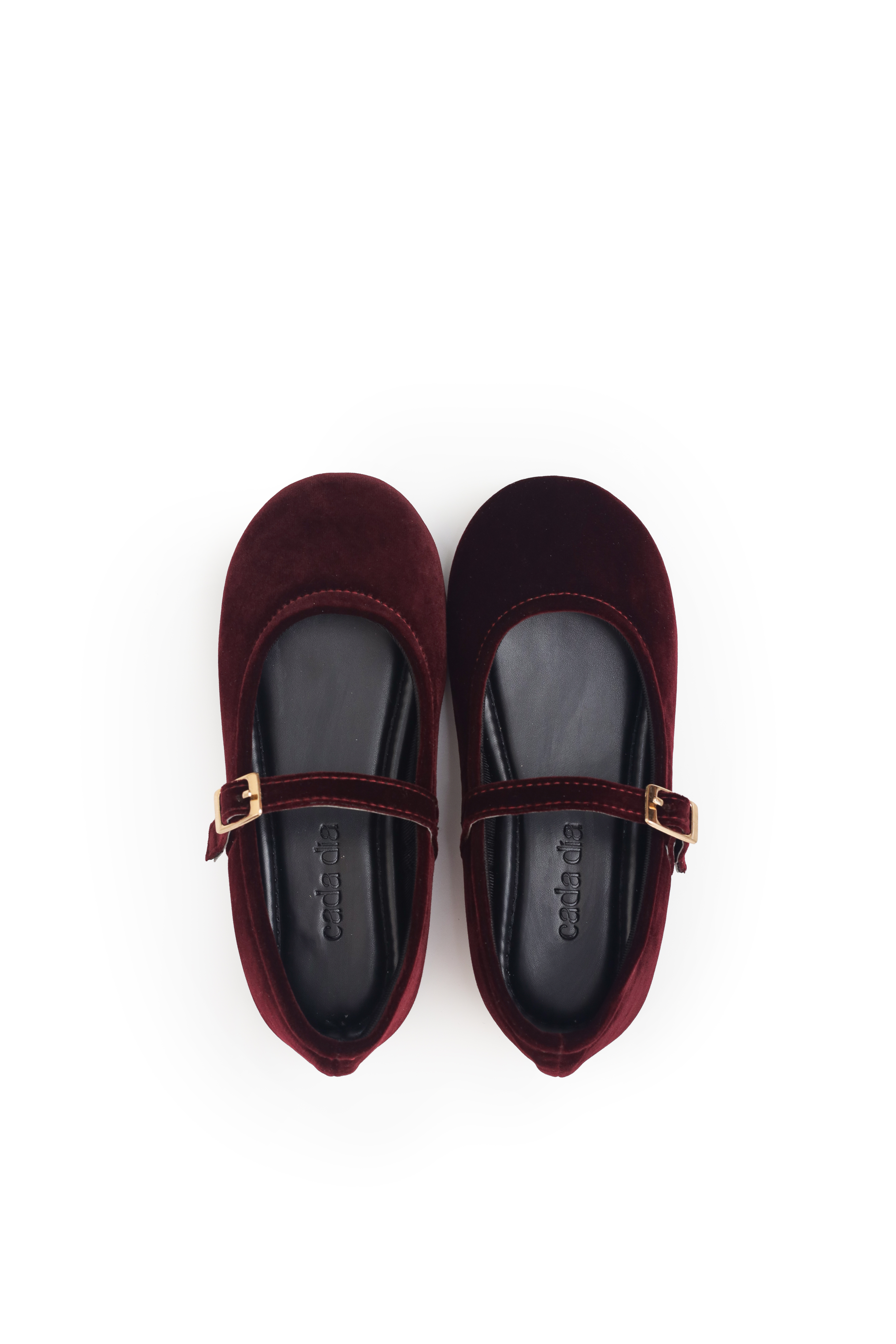 KIDS Isabella Ballerina Flats in Borgoña