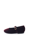 KIDS Isabella Ballerina Flats in Borgoña